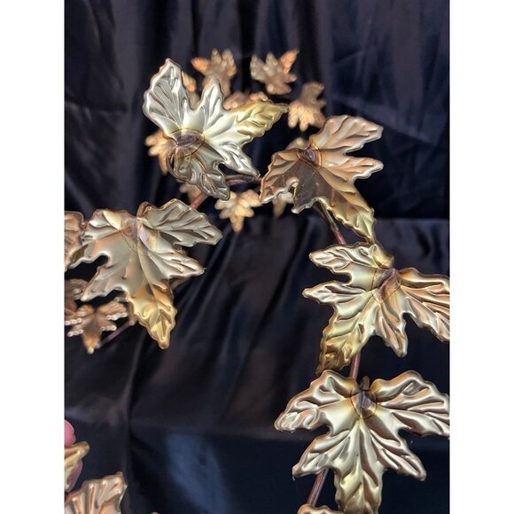 Vintage 3pc set Homco Brass Leaf Decor - Picture 6 of 9